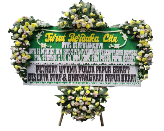 Karangan Bunga Papan duka cita