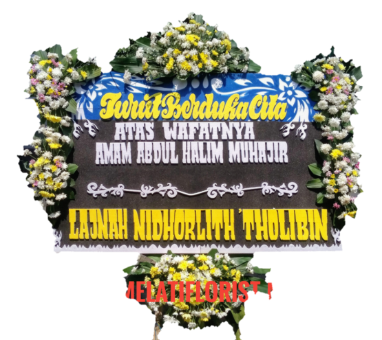Karangan bunga papan duka cita