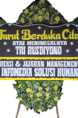 Karangan Bunga Papan duka cita